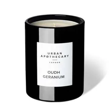 Luxury Oudh Geranium Candle - 60+ Hour Burn Time