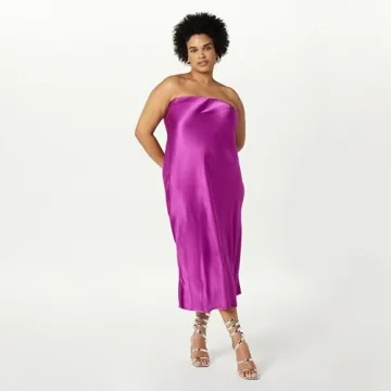 The Drop Women's Danica Strapless Midi Dress Wild Purple