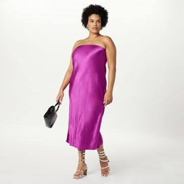 The Drop Women's Danica Strapless Midi Dress Wild Purple