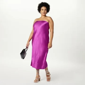 The Drop Women's Danica Strapless Midi Dress Wild Purple