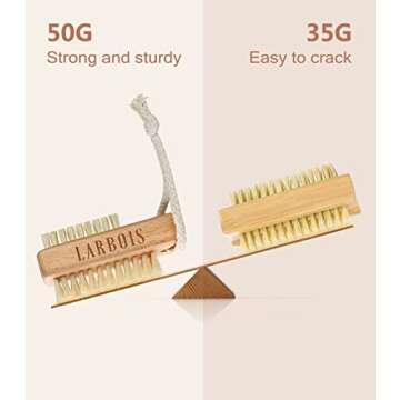 Larbois Nail Brush Set - Eco-Friendly Wooden Nail Cleaners