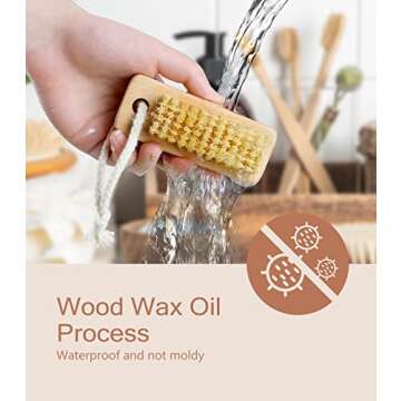 Larbois Nail Brush Set - Eco-Friendly Wooden Nail Cleaners