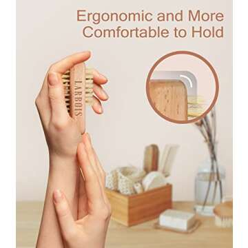 Larbois Nail Brush Set - Eco-Friendly Wooden Nail Cleaners