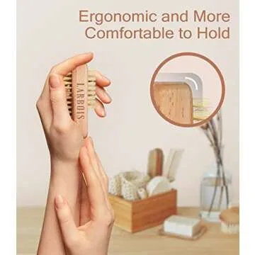 Larbois Nail Brush Set - Eco-Friendly Wooden Nail Cleaners