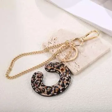 Stylish Winssigma Leopard Letter Keychain for Women
