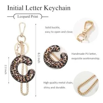 Stylish Winssigma Leopard Letter Keychain for Women
