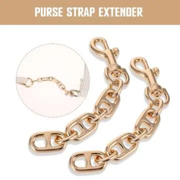 Stylish Gold Purse Strap Extender Set for Handbags