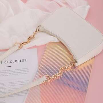 2 Pcs Purse Strap Extender Gold 4.7 Inch Strap Extender for Crossbody Bag Short Metal Chain Strap Purse Replacement Bag Accessories for Women Purse Handbags Shoulder Bag Decoration