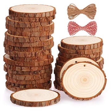 Fuyit Natural Wood Slices for DIY Crafts and Ornaments