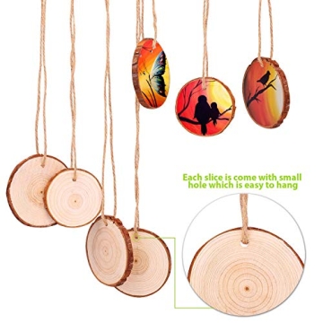 Fuyit Natural Wood Slices for DIY Crafts and Ornaments