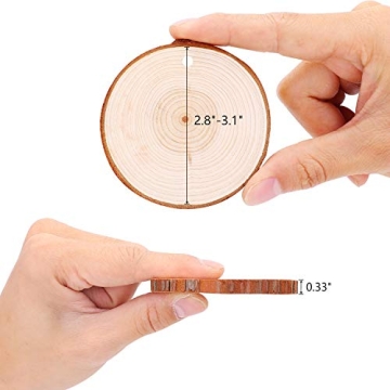 Fuyit Natural Wood Slices for DIY Crafts and Ornaments