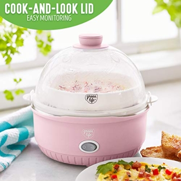 GreenLife Pink Rapid Egg Cooker for Easy Egg Preparation