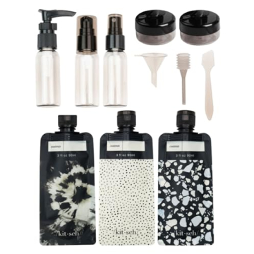 Kitsch Travel Bottles - TSA Approved, Refillable Essentials Kit