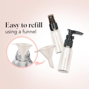 Kitsch Travel Bottles - TSA Approved, Refillable Essentials Kit