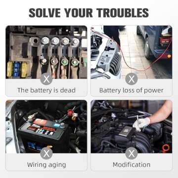 Battery Disconnect Switch, Heavy Duty Battery Shut Off Switch, Current Master Battery Power Cut Isolator Kill Switch, Quick Disconnect Battery Cut Off Universal Switch for Car, RV and Boat (1)