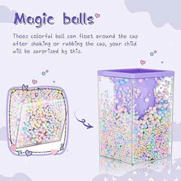 2 Pieces Cute Bubble Pen Holder Multi-purpose Desktop Organizer Back to School Gift Kawaii Office Supplies Pastel Desk Accessories Stationery Makeup Brush Holder with Bubble Ball(Pink and Purple)