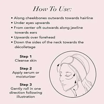 Kitsch Dalmatian Jasper Crystal Facial Roller - Crystal Roller for Face | Genuine Crystal Facial Roller | Face Rollers & Eye Roller for Relaxation | Crystal Roller for Wrinkles and Lifting