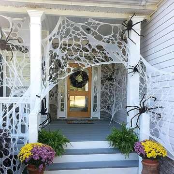 Giant Halloween Spider Web - Stretchy, Flexible Decor