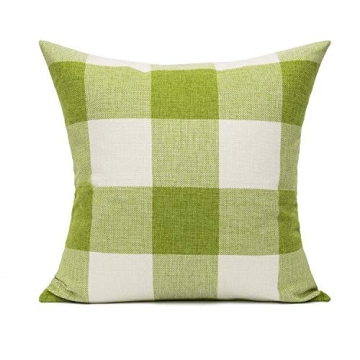 Outdoor Green Buffalo Plaid Pillow Covers Set of 2