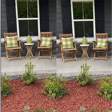 Outdoor Green Buffalo Plaid Pillow Covers Set of 2