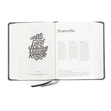 CSB He Reads Truth Bible, Smoke LeatherTouch, Black Letter, Wide Margins, Journaling Space, Study Tools, Reading Plans, Maps, Charts, Easy-to-Read Bible Serif Type