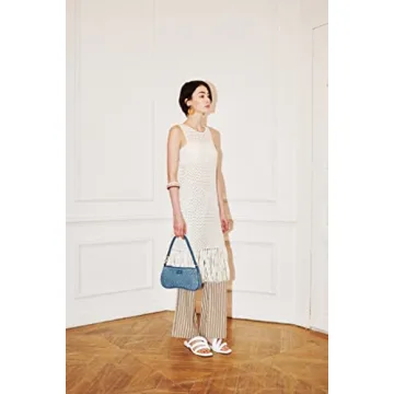 JW PEI Women's Eva Shoulder Handbag (Denim Weave)