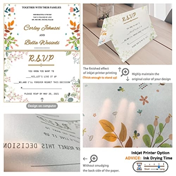 Thick Translucent Vellum Paper for Crafting and Invitations