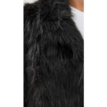 Lioness Women's Bada Bing Faux Fur Jacket in Onyx Black