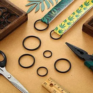 Durable 35-Piece Multi-Purpose Metal O Ring Set for Crafting