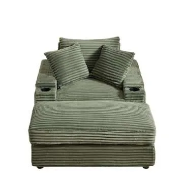 Eafurn Oversized Chaise Lounge with Removable Ottoman