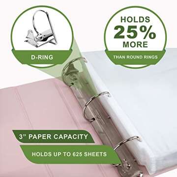 Eco-Friendly Samsill 3 Inch View Binder, Made in USA