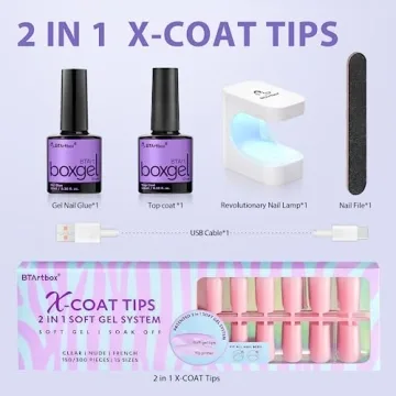 BTArtbox XCOATTIPS Gel Nail Kit for Easy Home Manicure