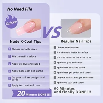 BTArtbox XCOATTIPS Gel Nail Kit for Easy Home Manicure