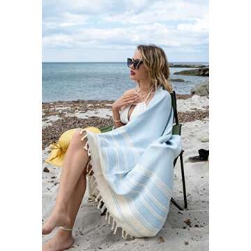 Luxury Organic Cotton Bath and Beach Towel - DEMMEX 71x36"