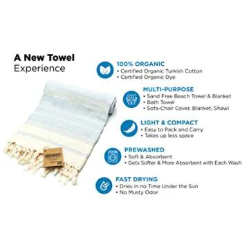 Luxury Organic Cotton Bath and Beach Towel - DEMMEX 71x36"