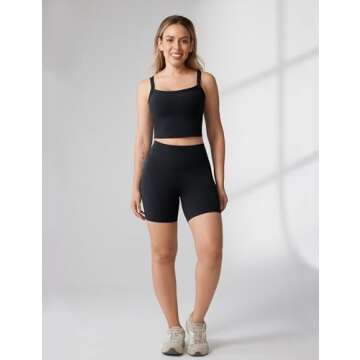 UNISSU High Waisted Biker Shorts with Tummy Control