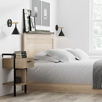 Nathan James Jenny Nightstand with Drawer and Shelf