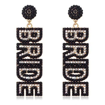 Rhinestone Bride Earrings for Bachelorette Parties and Weddings