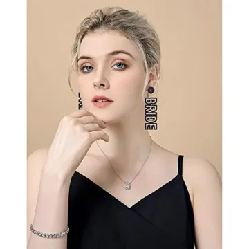 Rhinestone Bride Earrings for Bachelorette Parties and Weddings