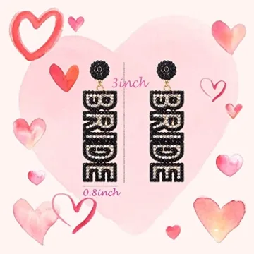 Rhinestone Bride Earrings for Bachelorette Parties and Weddings