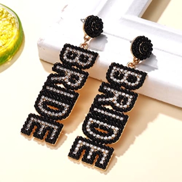 Rhinestone Bride Earrings for Bachelorette Parties and Weddings