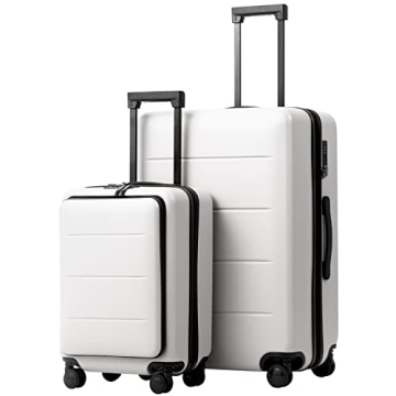 Coolife ABS+PC Spinner Trolley Luggage Set with TSA Lock - Durable & Stylish