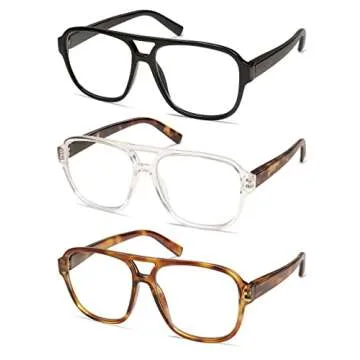 Trendy AMOMOMA Oversized Aviator Reading Glasses for All