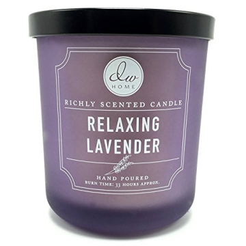 DW Home Relaxing Lavender Scented Candle - Tranquil Aromatherapy Bliss