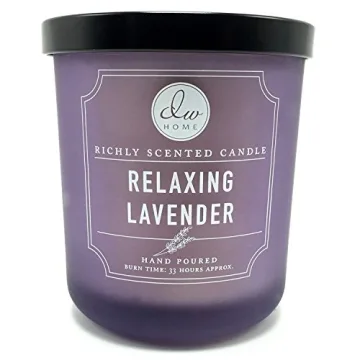 DW Home Relaxing Lavender Scented Candle - Tranquil Aromatherapy Bliss