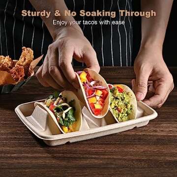 24PCS Taco Holders - Eco-Friendly Disposable Plates