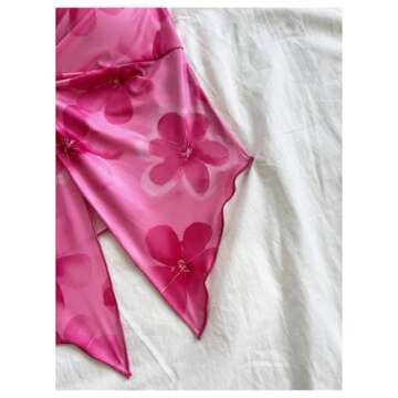 GORGLITTER Chic Floral Strapless Tube Top for Women