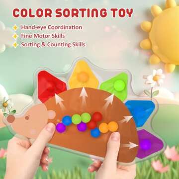 Squishy Sensory Toys for Kids - 3 Pack Color Sorting Sensory Toys for Kids with Autism - Stress Anxi...