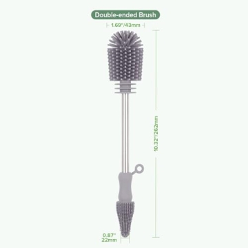 Haakaa Silicone Baby Bottle Cleaning Brush for Eco-Friendly Use
