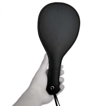 UTIMI Premium Leather SM Spanking Paddle for Sensual Play - Wide Impact, Soft & Durable for BDSM and Roleplay